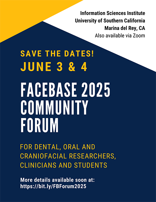 Flyer for the 2025 FaceBase Forum